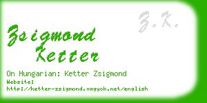 zsigmond ketter business card